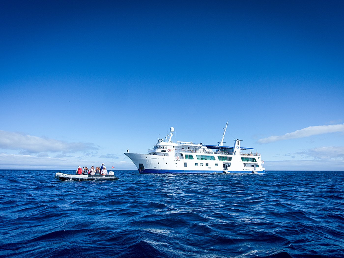 Yacht Isabela II at sea
