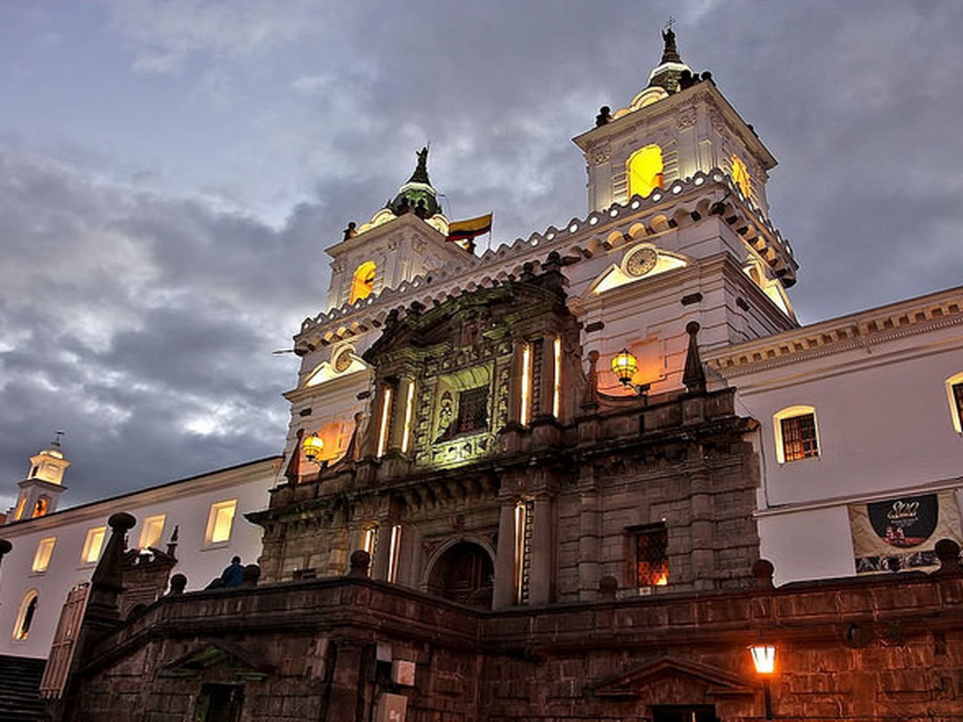San Francisco church at dusk