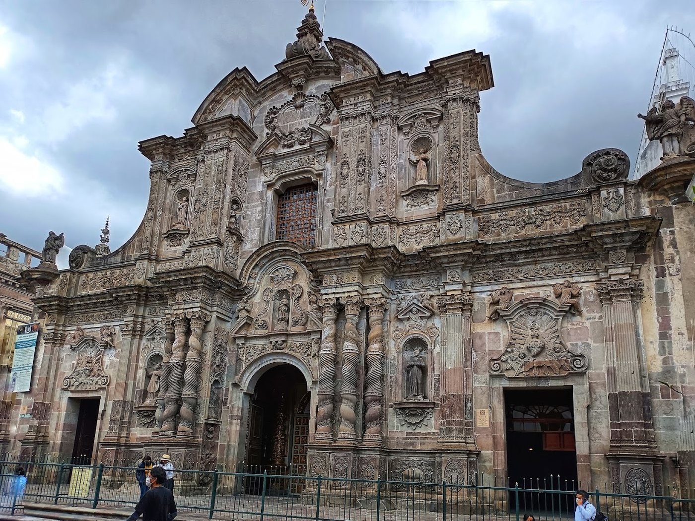 Baroque facade of La Compañía