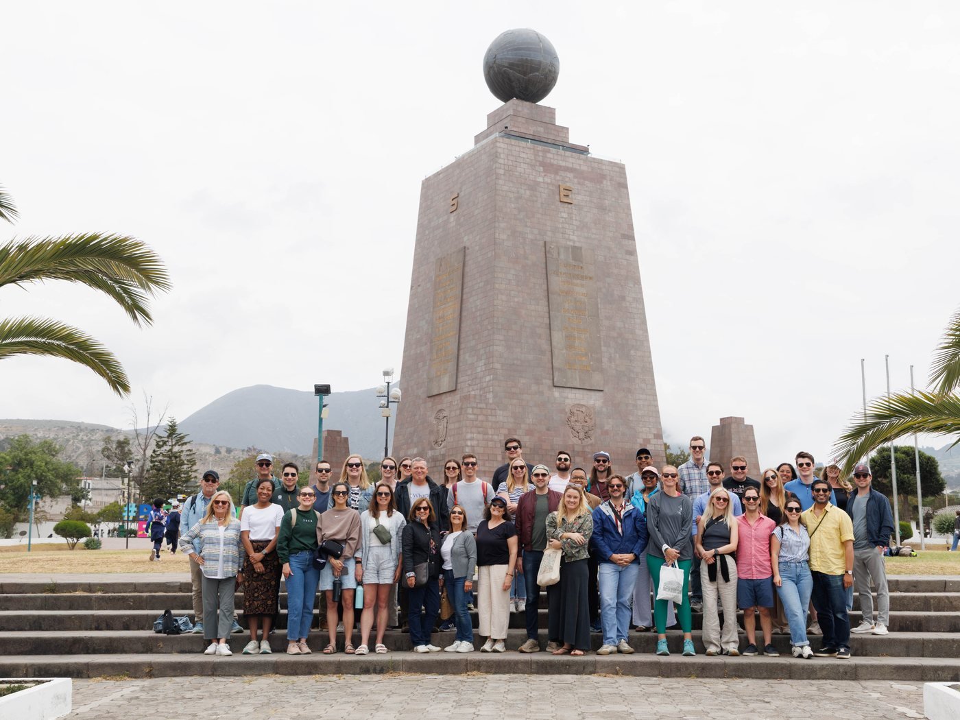 The group at the Equator monument