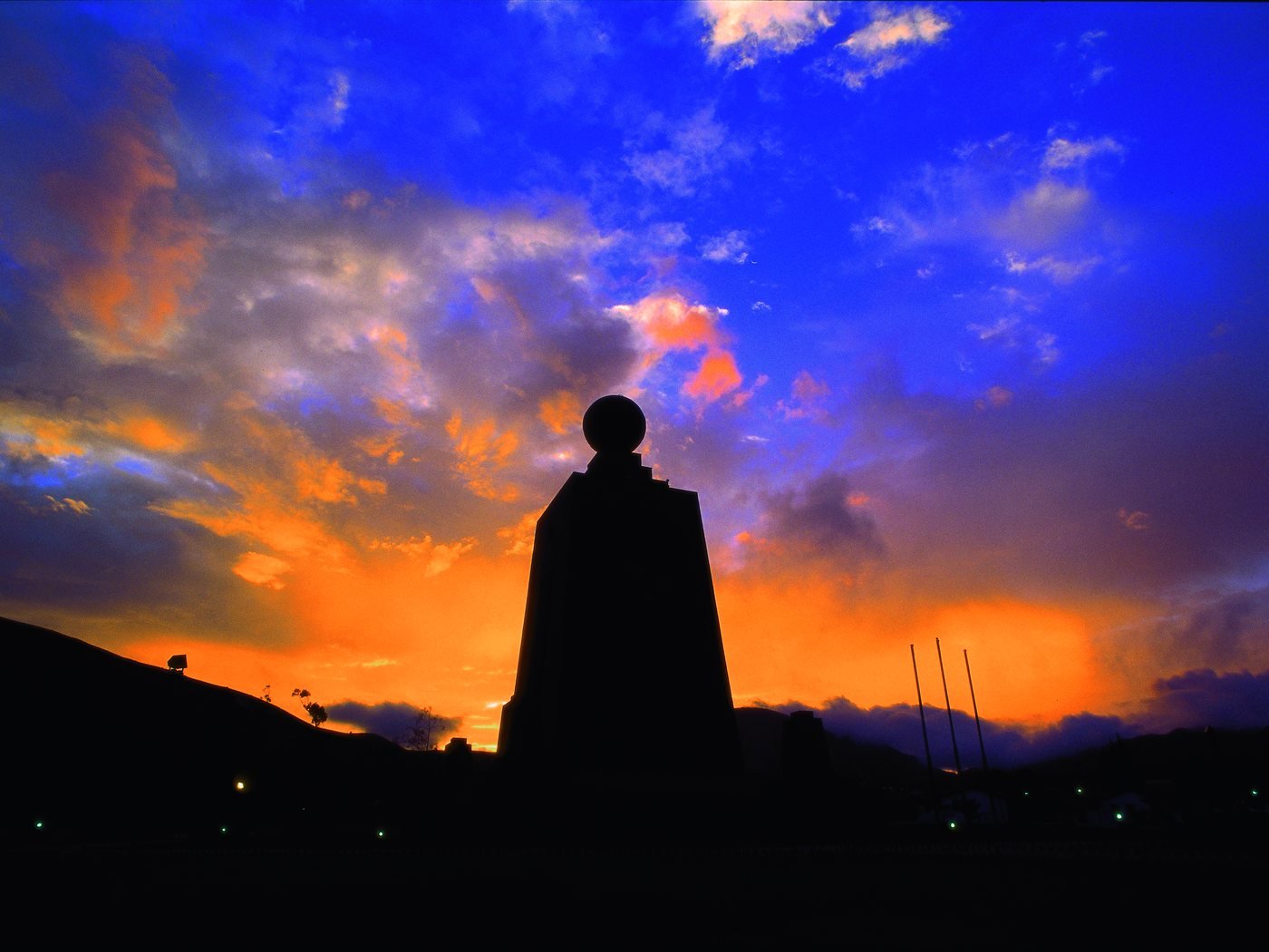 Sunset over the volcanoes