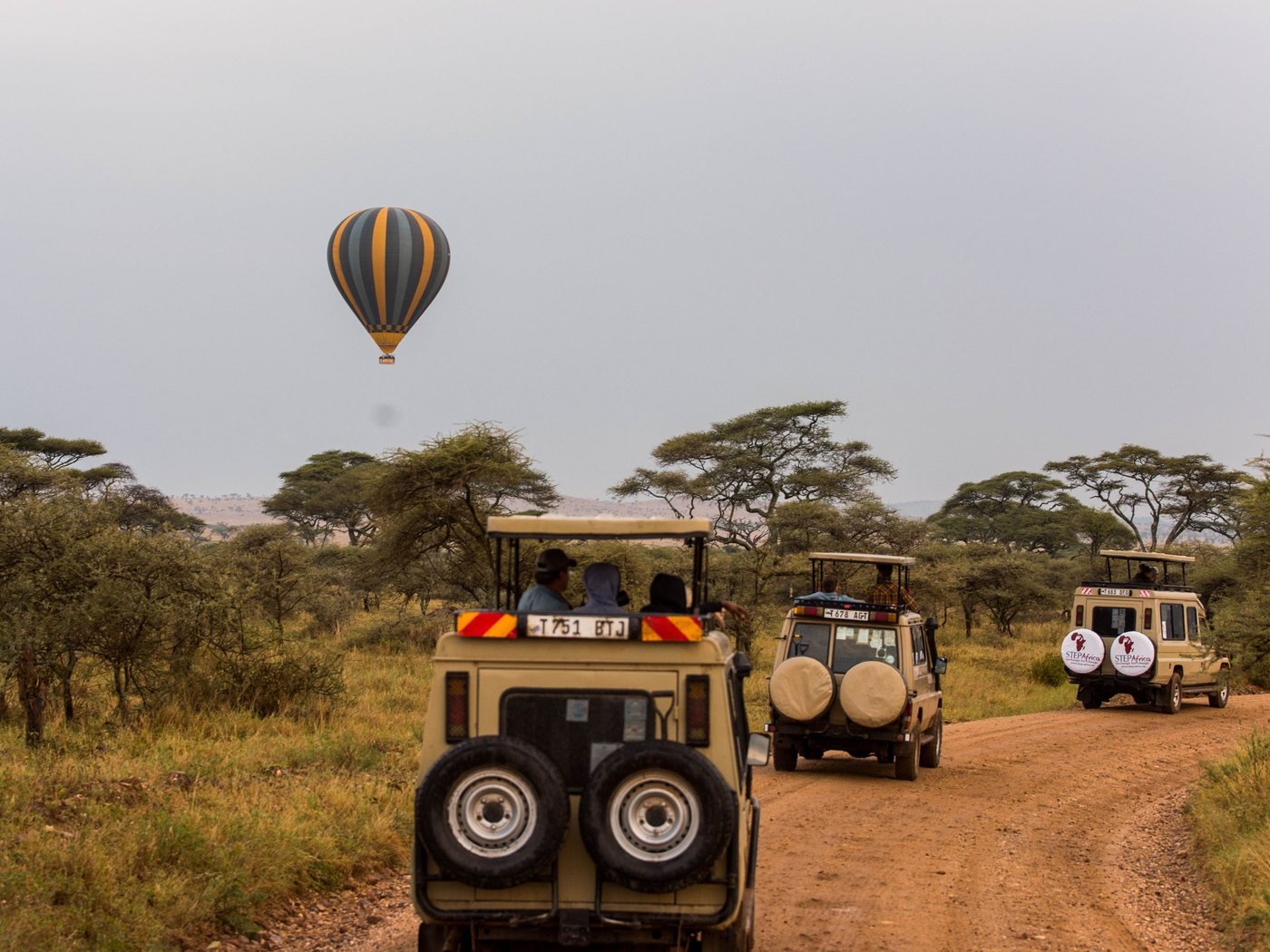 Balloon safari over the Serengeti