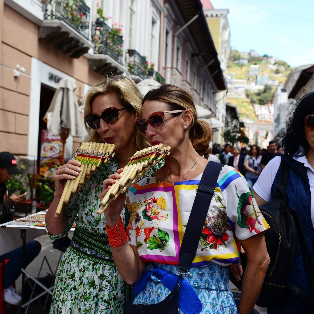 International guests exploring the historic center of Quito