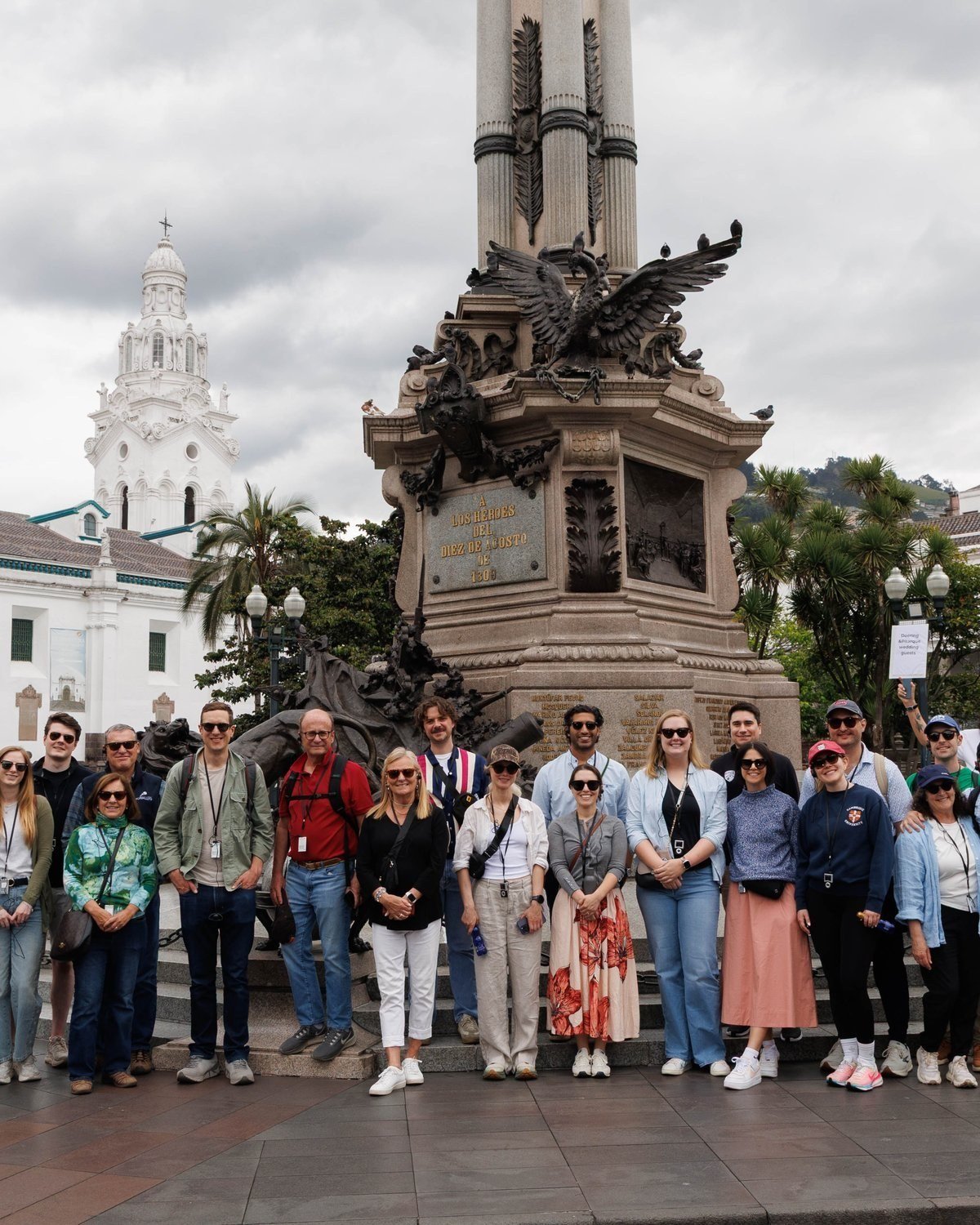 Wedding guests on a private tour of Quito's historic center
